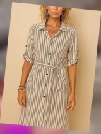 Sukienka midi bawełniana w paski roz. M/L