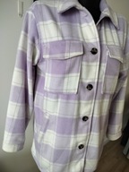 Kurtka damska M koszulowa wyrazista kratka gruba mięsista super 38