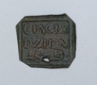 ŻETON FOLWARCZNY - CIĄGŁY DZIEŃ - XIX wiek - ładny