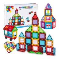 Klocki konstrukcyjne 3D magnetyczne | układanka dla dzieci 45 el