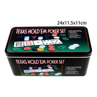 Poker, żetony do gry 200 szt. – zestaw w pudełku 24x11,4x11 cm