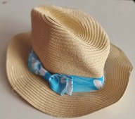 KAPELUSZ DAMSKI lekki przewiewny kokarda BEŻ