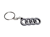 Brelok Breloczek Logo Audi Czarno Biały 4 pierścienie Auto