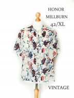 Koszula Vintage**Honor Millburn**Ozdobne Plisy Kwiaty**42/XL