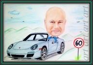 Karykatury na prezent ze zdjęcia na urodziny ręcznie rysowana PROMOCJA