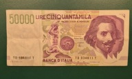 50000 Lirów 1992 Włochy,banknot