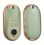 Zielono-złote etui na kluczyk MERCEDES C W206 C260 S W223 GLC - 3 przyciski