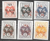 $$ROCZNIK 1921 Fi 23-28A* Z DOPŁATĄ NA ŚLĄSK / LITWA ŚRODKOWA