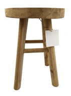 Taboret stołeczek z drewna tekowego 30x42 (1) - zdjęcia rzeczywiste