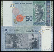 BNA - MALEZJA 50 Ringgit 1995 PR 7281668 # P50c # nowy podpis # XF+