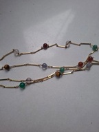 Długi złoty naszyjnik z ozdobami 10,2 g