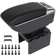 Podłokietnik Samochodowy ze Schowkiem Ekoskóra Uniwersalny Czarny