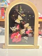 Zegar kwarcowy Kingsonic motyle kwiaty | vintage / retro