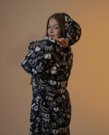 Bluza Koc Kocobluza 84x80 Mięciutka na baranku Oversize LOVE Fuck