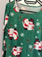 zielona sukienka świąteczna Mikołaj bałwanek 38 M