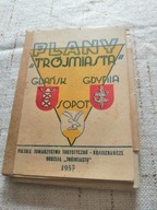 Gdańsk Sopot Gdynia stary plan miasta autobusy tramwaje 4 plany