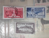 Fi 686-688 1953r PRL Budowle Warszawy kasowane