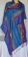 Pashmina szal,lekki dwustronny100% kaszmir 175x68