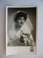 ŁASK k/ŁÓDŹ MŁODA PANI stara FOTOGRAFIA 1960