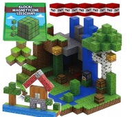 KLOCKI MAGNETYCZNE MOCNE KLOCKI SZEŚCIANY 212 SZT 6 X LUDZIK KLOCKI PIKSELE