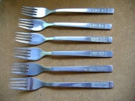 GERLACH wzór RÓŻA róże WIDELCE OBIADOWE komplet 6 sztuk : Bardzo Ładne