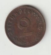 III Rzesza 2 pfennig 1936 D ladny stan