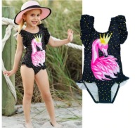 SUPER Strój kąpielowy black FLAMING roz.104/110