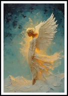 A2 PLAKAT ANIOŁ, PLAKAT Z ANIOŁEM, ANIELSKIE SKRZYDŁA, MALARSTWO SZTUKA