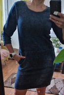 Jeansowa wyszczuplajaca sukienka Kate Collection L zip