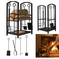 ZESTAW KOMINKOWY KOSZ NA DREWNO GRATIS AKCESORIA PRZYBORY 5W1 LOFT KAMINER