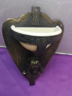 małe suspensorium domowe woda święcona mosiądz plastik kropielnica IHS