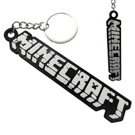 Brelok MINECRAFT Gamingowy Czarno-Biały Logo PIXEL Zawieszka do Plecaka