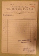 Ferd. Themann, Plek O. = S. KOZY 1941 rok - STARA PIECZĄTKA