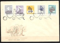 *FDC 1958 FDC Fi 918-22 kas. 400 LECIE POCZTY POLSKIEJ