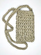 HANDMADE Torebka damska listonoszka na telefon złota na ramię crossbody PL