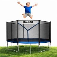 TRAMPOLINA DLA DZIECI OGRODOWA DUŻA DOROSŁYCH 374CM 12FT 150KG BEZPIECZNA