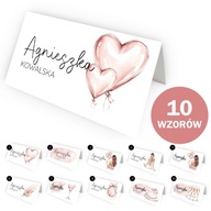 Winietki wizytówki dla gości na stół PERSONALIZOWANE na urodziny panieński
