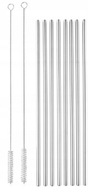 8 x Słomki ze stali nierdzewnej wielorazowe