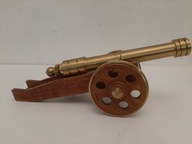 VINTAGE pałacowa STARA MOSIĘŻNA mini ARMATA hukowa RĘCZNIE ROBIONA