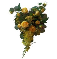 Sztuczne kwiaty stroik na grób kompozycja cmentarz wiązanka nagrobna stroik