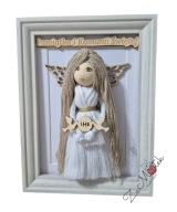 PREZENT NA KOMUNIĘ CHRZEST ŚWIĘTY PAMIĄTKA I KOMUNII ANIOŁ STRÓŻ W RAMCE 3D