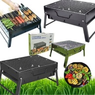 GRILL OGRODOWY WĘGLOWY TURYSTYCZNY SOLIDNY SKŁADANY PRZENOŚNY WALIZKA
