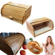 CHLEBAK DREWNIANY DUŻY BUKOWY POJEMNIK NA PIECZYWO CHLEB