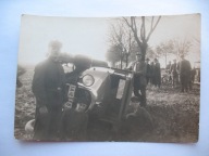 STRIEGAU-STRZEGOM SAMOCHÓD CHRYSLER WYPADEK przedwojenne FOTO