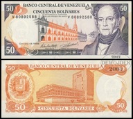 BNB - WENEZUELA 50 Bolivares 1998 V 80892588 SERIA PRZEJŚCIOWA # P65g # UNC
