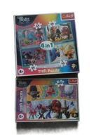 TREFL PUZZLE TROLLS WORLD TOUR 2 opakowania 4+ i 6+