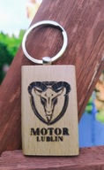 Motor Lublin - Brelok do kluczy Drewniany