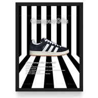 Plakat Adidas 00s Campus “Core Black” /Rise Lines/ (Czarna/Biała Ramka)