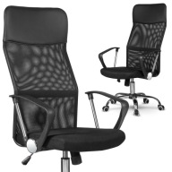 Fotel Biurowy Premium Mocna konstrukcja Ergonomiczny Krzesło Biurowe Czarny