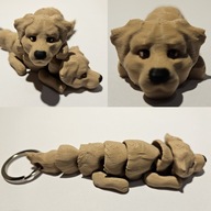 Brelok Pies Golden retriever piesek brelok do kluczy Żówiarnia 3D